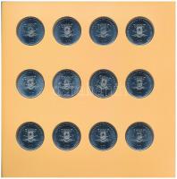 Szomália 2000. 10Sh acél "A kínai horoszkóp 12 jegye" (12xklf) dísztokos szettben T:BU 
S...