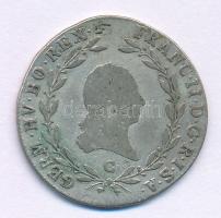 Ausztria 1803C 20kr Ag I. Ferenc T:F patina Austria 1803C 20 Kreuzer Ag Franz I C:F patina Krause KM#2139