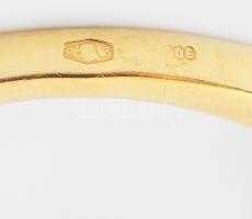 Arany (Au) 14K sokköves gyűrű, jelzett, méret: 55, bruttó: 2,5 g