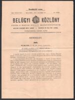 1916 Belügyi közlöny a román betörés miatti erdélyi menekültek ruhával való ellátása tárgyában született rendelettel 4 p.