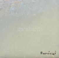 Paróczi Ágnes (1937-): Emlék. Olaj, textilrelief, farost, jelzett, hátoldalán Vizualart Alkotóközöss...