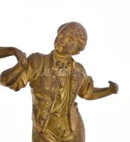 Vincent Désiré Faure de Brousse (1876-1908) után: Passage difficile. bronzírozott spiáter, alabástro...