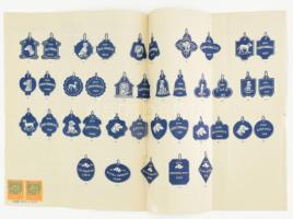 cca 1910 Steiner Ármin és Ferenc ércárú gyárosok reklám nyomtatvány eb bárcák képeivel. 45x30 cm