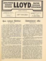 1940 Magyar-Jugoszláv Közgazdasági Közlöny február-márciusi szám. 42p