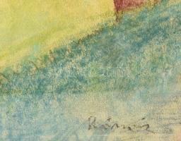 Olvashatatlan (Rónai?) jelzéssel: Viadukt a martonvásári kastély parkjában. Pasztell, papír. Dekorat...