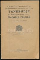 1941 A Budapesti Királyi Magyar Pázmány Péter Tudományegyetem tanrendje az MCMXL-MCMXLI. tanév második felére. Bp., 1941, Kir. M. Egyetemi Nyomda. Kiadói papírkötés, szakadt borítóval, a gerinc alsó részén hiánnyal, a hátsó borító foltosl.