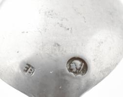 Ezüst(Ag) mokkás kanál, 6 db, jelzett, h: 11 cm, nettó: 78,4 g