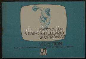 1969 Videoton gyár a sport népszerűsítésért termékkatalógus az évben rendezett sportesemények időpontjaival