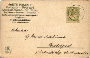 1904 Zsoké / Jockey with horse (kopott sarkak / worn corners)