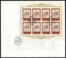 Artworks of the Hermitage Museum minisheets on 2 FDC's Az Ermitázs festményei kisívek 2 db FDC-...