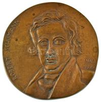 Osváth Mária (1921-1998) 1976. "Robert Schumann" egyoldalas, öntött bronz emlékérem (123mm) T:XF Hungary 1976. "Robert Schumann" one-sided cast bronze medallion. Sign.: Mária Osváth (123mm) C:XF