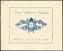 1932 Országos Tűzoltókongresszus Zalaegerszegen ismertető füzet 12 p.