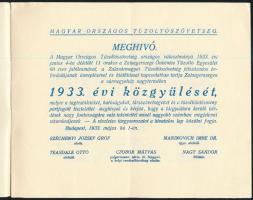 1932 Országos Tűzoltókongresszus Zalaegerszegen ismertető füzet 12 p