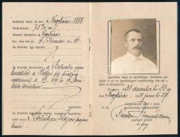 1931 Fényképes fagylalt árusítási engedély igazolvány, szép állapotban. Nagykőrös