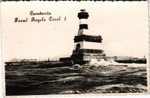 1934 Constanta, Farul Regele Carol I / lighthouse. photo (fl)