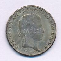 Ausztria 1844M 20kr Ag &quot;I. Ferdinánd&quot; Milánó T:F patina, több ph. Austria 1844M 20 Kreuzer Ag &quot;Ferdinand I&quot; Milan C:F patina, edge errors Krause KM#2208