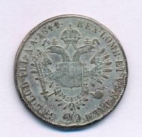 Ausztria 1844M 20kr Ag "I. Ferdinánd" Milánó T:F patina, több ph.
Austria 1844M 20 Kreuze...