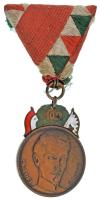 1948. 48-as Díszérem részben zománcozott bronz kitüntetés mellszalagon T:XF,VF zománchiba Hungary 1948. Medal of Honour commemorating 1848-1849 enamelled bronze decoration with ribbon C:XF,VF enamel error NMK 528.