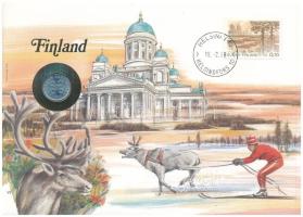 Finnország 1979. 1p felbélyegzett borítékban, bélyegzéssel, német nyelvű leírással T:UNC  Finland 1979. 1 Penni in envelope with stamp and cancellation, with German description C:UNC