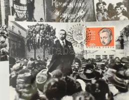 32 db Tanácsköztársasági eseményeket bemutató történelmi fotó, későbbi nagyítások 18x12 cm