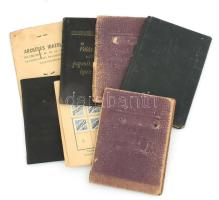 cca 1944-1948 A Köröm család fényképes vasúti bérletei, MNDSZ tagági könyv, benne Köröm Jenő százado...