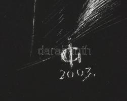 Gelléri István (-): Álmodó (Női akt). Papírkarc, papír, jelzett, paszpartuban. 41x27,5 cm