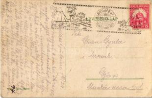 1926 ...Én is veletek vagyok! Dreher Maul csokoládégyár reklámlapja, cserkészfiú. Korvin Testvérek k...