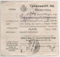 1941-1942. 2db kitöltött váltó vízjeles papíron, bélyegzéssel, az egyik lyukasztással érvénytelenítv...