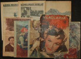 cca 1920-1940 8 db képes magazin: Pesti Hírlap Vasárnapja, Tolnai világlap