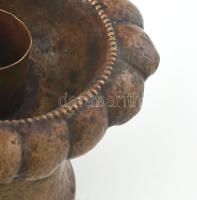 Art deco réz gyertyatartó d: 15 cm, m: 10 cm