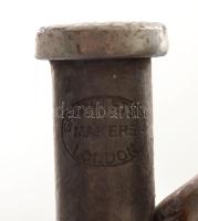 Fémhálós szódásüveg Sparklets Makers London, jelzett 35 cm