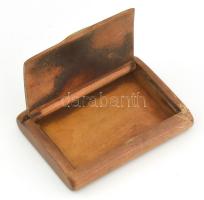 Hadifogolymunka 1915 Ostfyasszonyfa faragott cigarettás doboz 11x8 cm