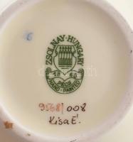 Zsolnay virág mintás porcelán váza. Kézzel festett, jelzett (Kósa É.) hibátlan 26 cm