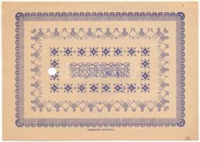 Kaposvár 1945. 50P "Pénztári utalvány" tinta aláírással, bélyegzéssel, lyukasztással érvén...