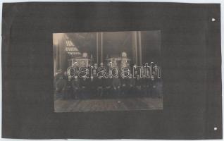 1905 BKVT villamosokról és személyzetükről készült 3 db fotó albumlapokra ragasztva, 9×13,5 és 12×16...