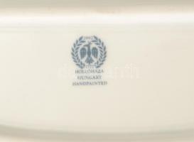 Hollóházi aranyozott fehér mázas étkészlet. 10 mélytányér, 12 lapos tányér 6+6 süteményes tányér + t...