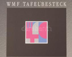 WMF Cromargan aranyozott acél hat személyes evőeszköz készlet (evőkanál kés, villa, kiskanál), erede...