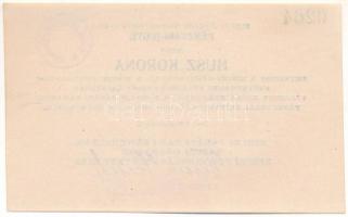 Zirc 1919. 20K "Zirczi Járási Takarékpénztár Pénztári-Jegye" T:AU 
Hungary / Zirc 1919. 2...