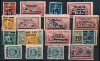 Memel 1921-1923 15 klf komplett kiadás (*Mi EUR 140,-)