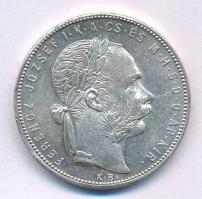 1880KB 1Ft Ag &quot;Ferenc József / Középcímer&quot; T:AU,XF  Hungary 1880KB 1 Forint Ag &quot;Franz Joseph&quot; C:AU,XF Adamo M15