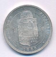 1880KB 1Ft Ag "Ferenc József / Középcímer" T:AU,XF 
Hungary 1880KB 1 Forint Ag "Fran...