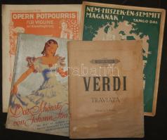 cca 1910-1940 3 komolyzenei és egy könnyűzenei kotta / 4 notes of Musical plays