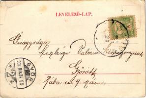 1902 Komárom, Komárno; Tiszti kaszinó. Czike Dénes kiadása / casino (EB)