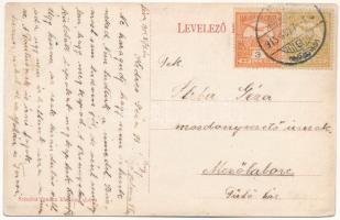 1915 Léva, Levice; Honvéd laktanya. Schulcz Ignác kiadása / K.u.K. military barracks (r)