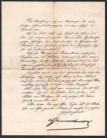 1891 Lipcse, Grime és Hempel reklámplakát nyomdájának fejléces levélpapírjára írt levél, rajta a gyá...