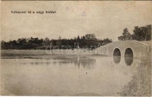 1917 Velence, Velencei-tó a nagy híddal. Wesseli Zsigmond kiadása (EB)