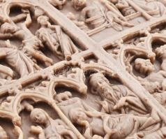 XIV. századi diptichon modern műgyanta másolata, 16x18 cm