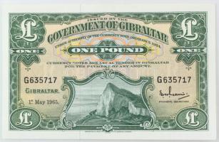 Gibraltár 1965. 1P T:AU Gibraltar 1965. 1 Pound C:AU Krause P#18