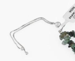 Emporia ezüst (Ag) karkötő brazil smaragddal jelzett, certifikáttal 10,6 g