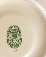 Zsolnay búzavirág mintás kávés készlet. Jelzett, hibátlan, mázrepedéssel, teljes